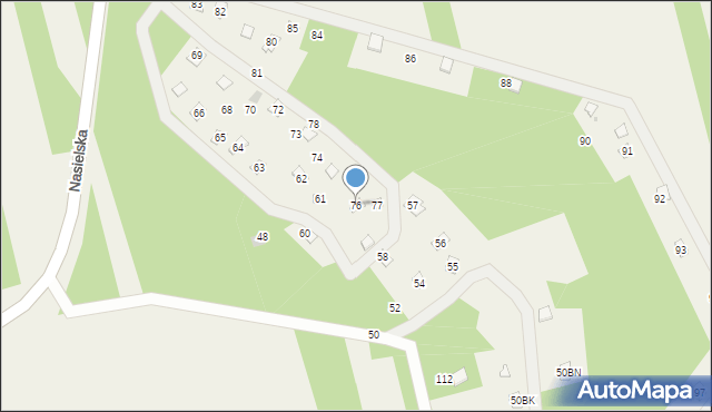 Pomiechówek, Nasielska, 76, mapa Pomiechówek