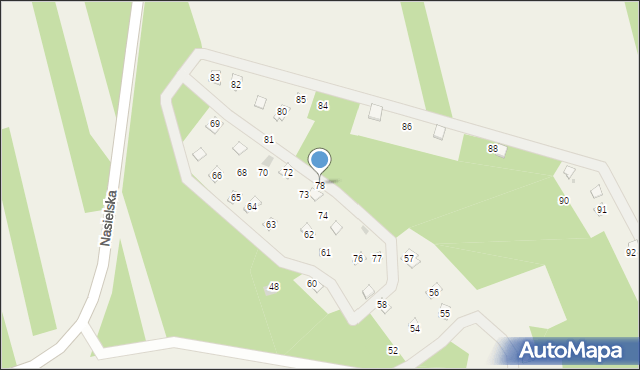 Pomiechówek, Nasielska, 78, mapa Pomiechówek