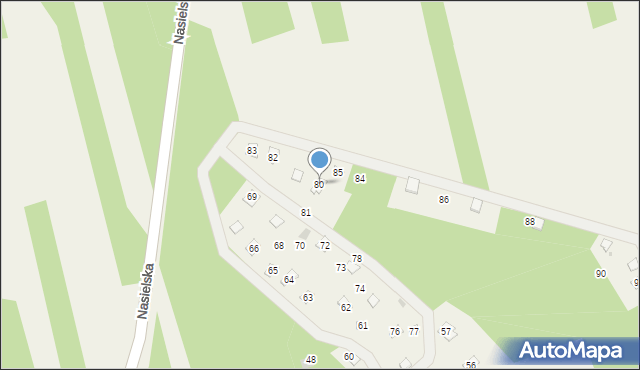 Pomiechówek, Nasielska, 80, mapa Pomiechówek