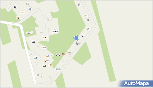 Pomiechówek, Nasielska, 98, mapa Pomiechówek