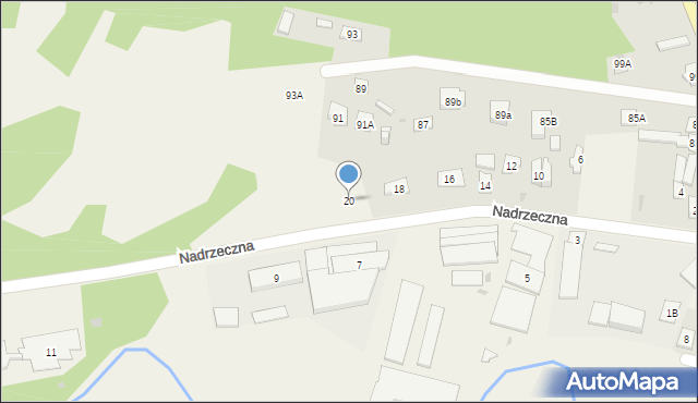 Poraj, Nadrzeczna, 20, mapa Poraj