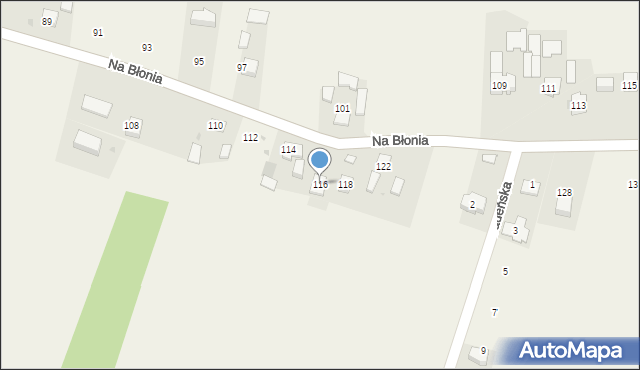 Poskwitów, Na Błonia, 116, mapa Poskwitów