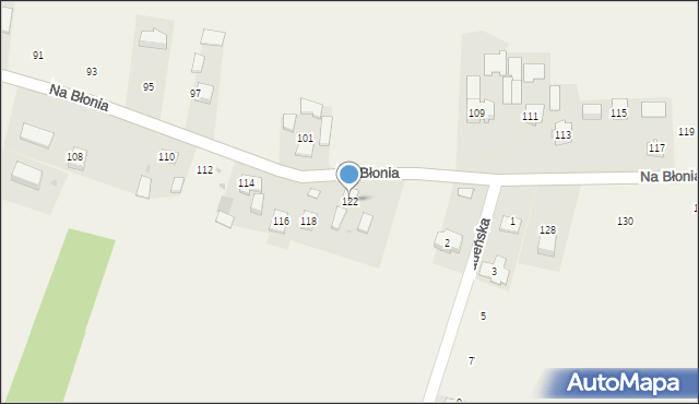 Poskwitów, Na Błonia, 122, mapa Poskwitów