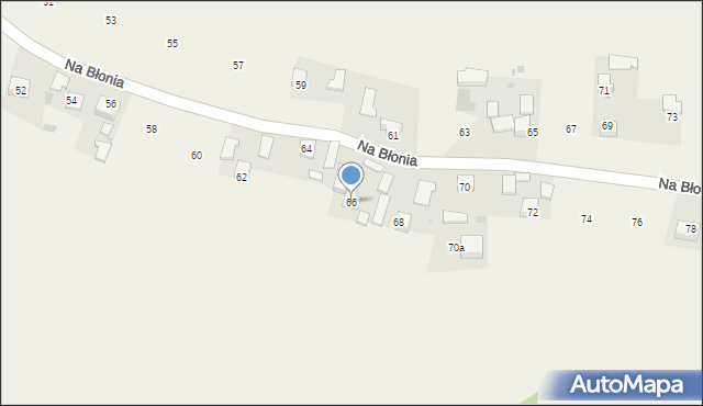 Poskwitów, Na Błonia, 66, mapa Poskwitów