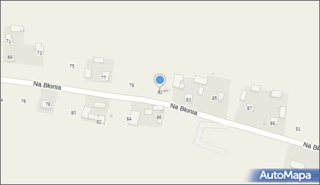 Poskwitów, Na Błonia, 81, mapa Poskwitów
