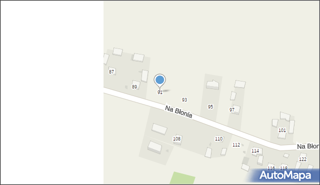 Poskwitów, Na Błonia, 91, mapa Poskwitów