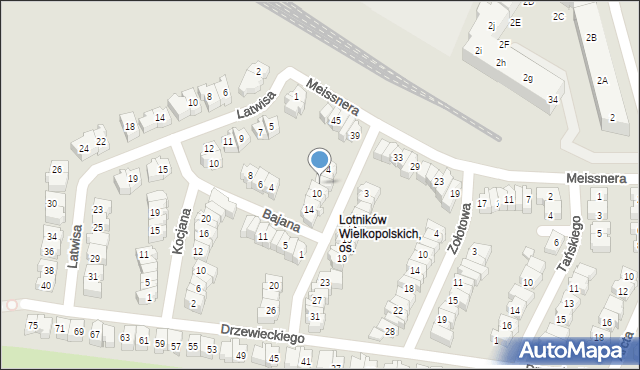 Poznań, Nagórskiego Jana, 8, mapa Poznania