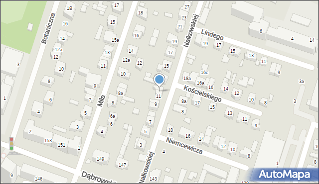 Poznań, Nałkowskiej Zofii, 11a, mapa Poznania