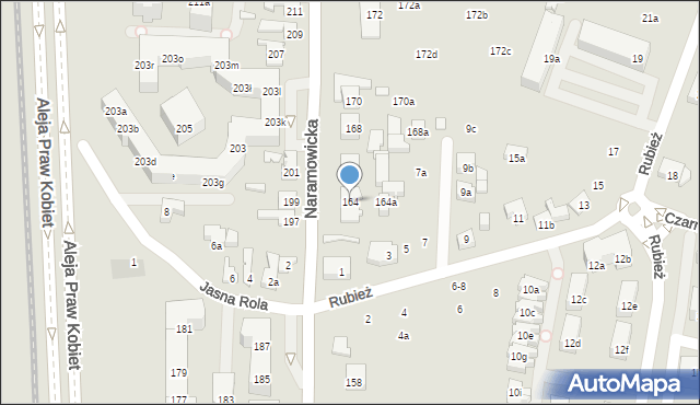 Poznań, Naramowicka, 164, mapa Poznania