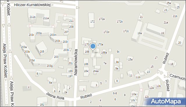 Poznań, Naramowicka, 168b, mapa Poznania