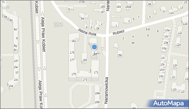 Poznań, Naramowicka, 185, mapa Poznania