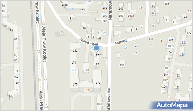 Poznań, Naramowicka, 187, mapa Poznania