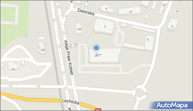 Poznań, Naramowicka, 142, mapa Poznania