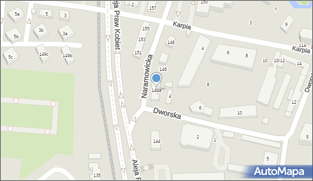 Poznań, Naramowicka, 144a, mapa Poznania