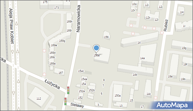Poznań, Naramowicka, 156a, mapa Poznania