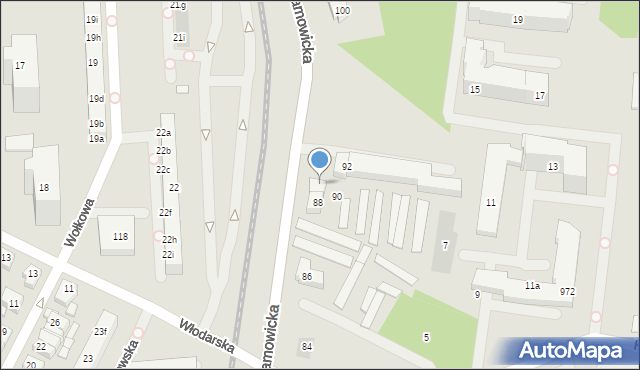 Poznań, Naramowicka, 90a, mapa Poznania
