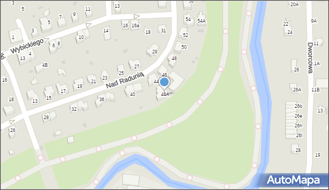 Pruszcz Gdański, Nad Radunią, 44A, mapa Pruszcz Gdański