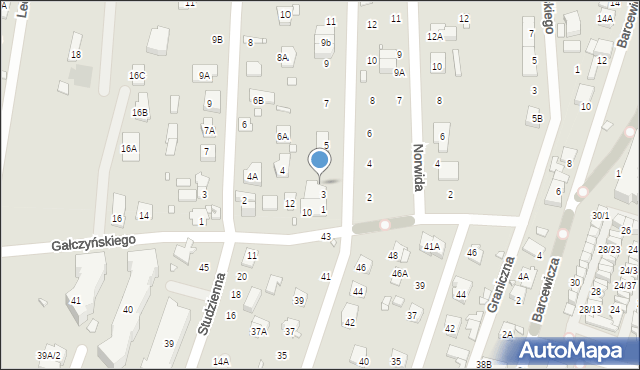 Pruszków, Nałkowskiej Zofii, 3A, mapa Pruszków