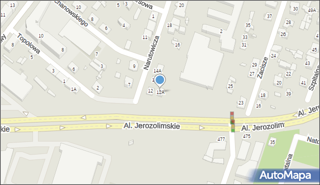 Pruszków, Narutowicza Gabriela, 12A, mapa Pruszków