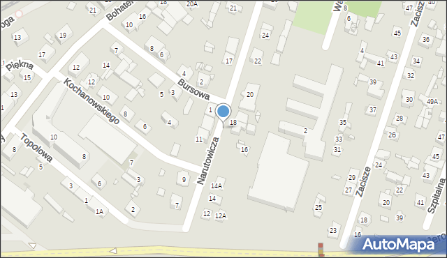 Pruszków, Narutowicza Gabriela, 18A, mapa Pruszków