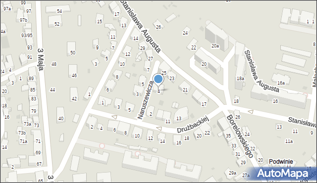 Przemyśl, Naruszewicza Adama, 4, mapa Przemyśla