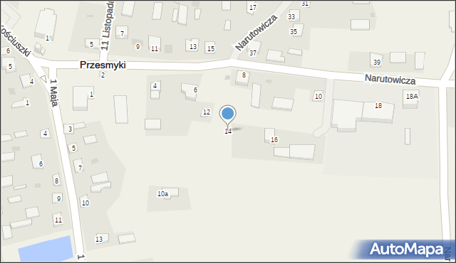Przesmyki, Narutowicza Gabriela, 14, mapa Przesmyki