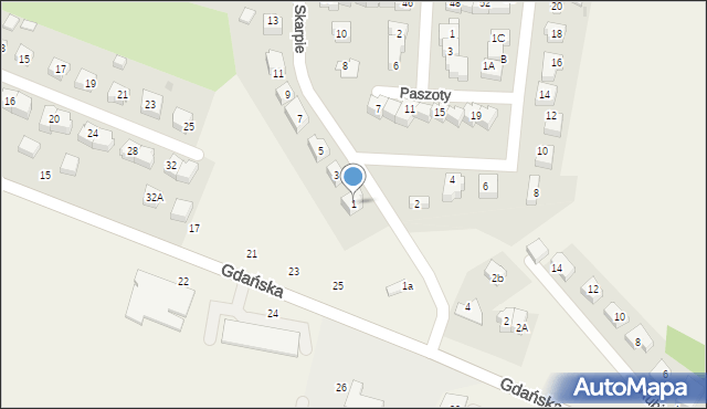 Przodkowo, Na Skarpie, 1, mapa Przodkowo