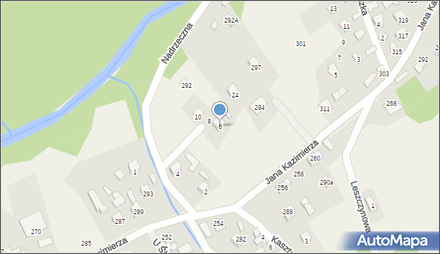 Przyborów, Nadrzeczna, 6, mapa Przyborów