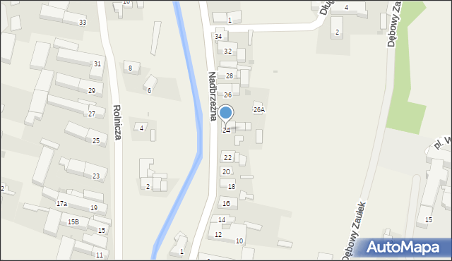 Pszenno, Nadbrzeżna, 24, mapa Pszenno