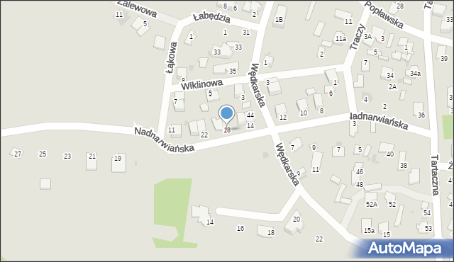 Pułtusk, Nadnarwiańska, 18, mapa Pułtusk