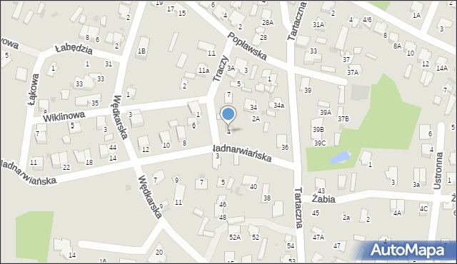 Pułtusk, Nadnarwiańska, 4, mapa Pułtusk