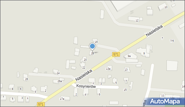 Pułtusk, Nasielska, 18, mapa Pułtusk