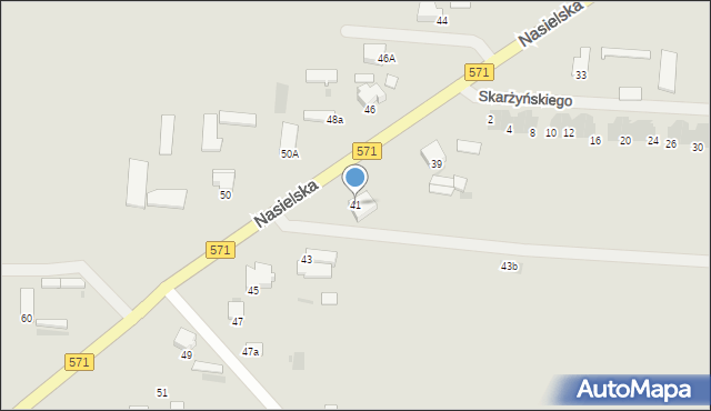 Pułtusk, Nasielska, 41, mapa Pułtusk