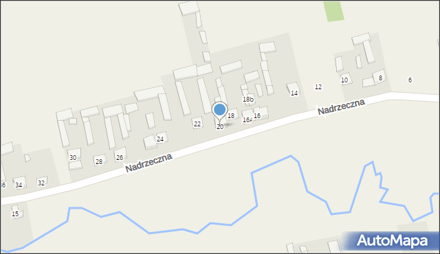 Pustelnik, Nadrzeczna, 20, mapa Pustelnik