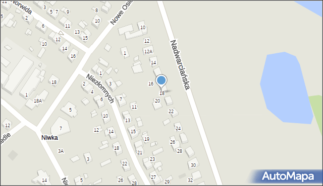 Puszczykowo, Nadwarciańska, 18, mapa Puszczykowo