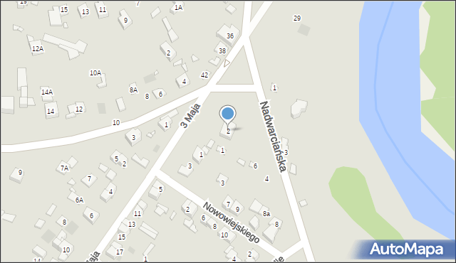 Puszczykowo, Nadwarciańska, 2, mapa Puszczykowo