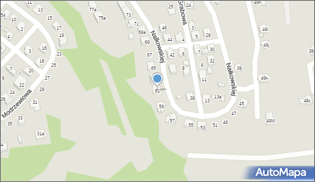 Radlin, Nałkowskiej Zofii, 61, mapa Radlin