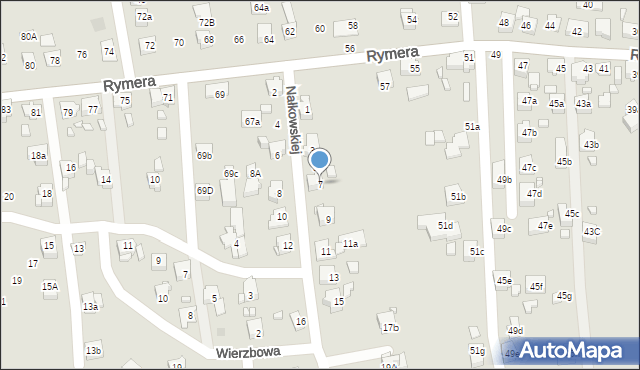 Radlin, Nałkowskiej Zofii, 7, mapa Radlin