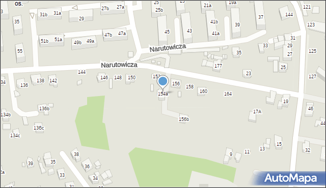 Radlin, Narutowicza Gabriela, 154a, mapa Radlin