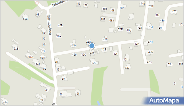 Radlin, Narutowicza Gabriela, 42d, mapa Radlin