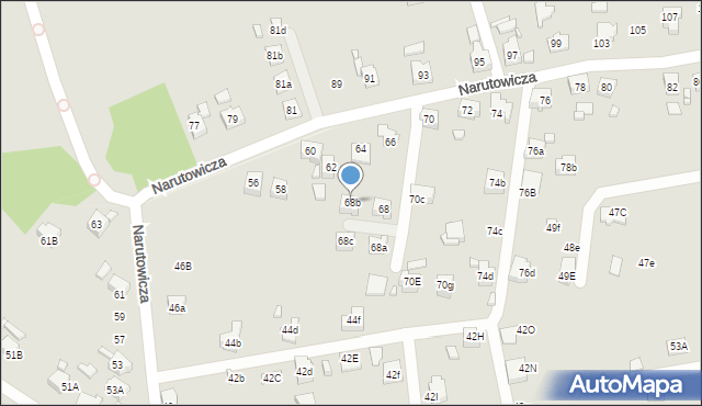 Radlin, Narutowicza Gabriela, 68b, mapa Radlin