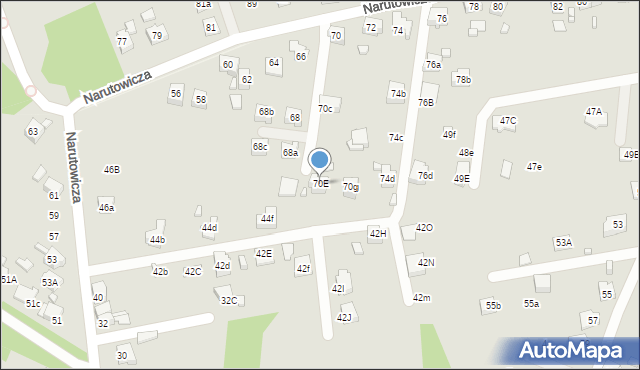 Radlin, Narutowicza Gabriela, 70E, mapa Radlin