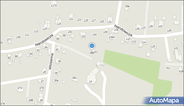 Radlin, Narutowicza Gabriela, 96b, mapa Radlin