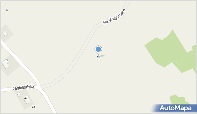 Radocza, Na Wzgórzach, 51, mapa Radocza