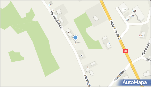 Radocza, Na Wzgórzach, 6, mapa Radocza