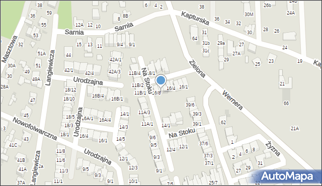 Radom, Na Stoku, 16/7, mapa Radomia