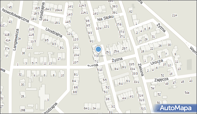 Radom, Na Stoku, 7/2, mapa Radomia