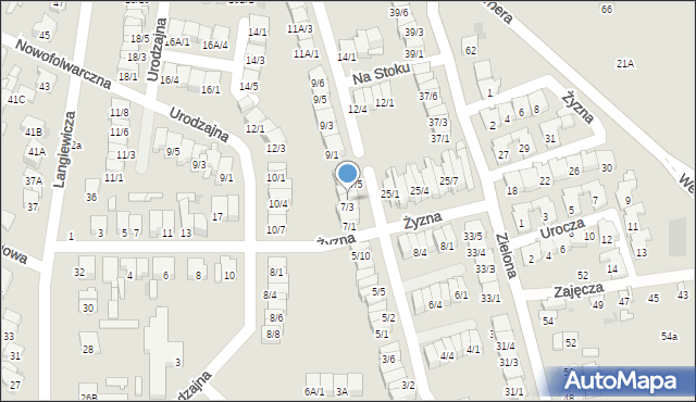 Radom, Na Stoku, 7/4, mapa Radomia