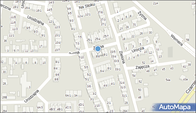 Radom, Na Stoku, 8/4, mapa Radomia