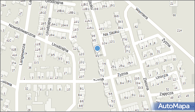 Radom, Na Stoku, 9/1, mapa Radomia